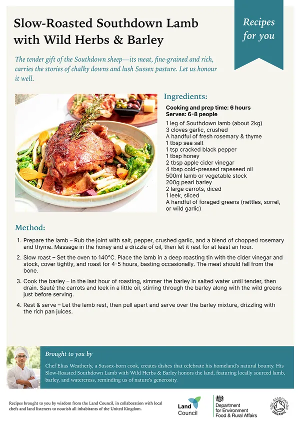 Recipe card for humans